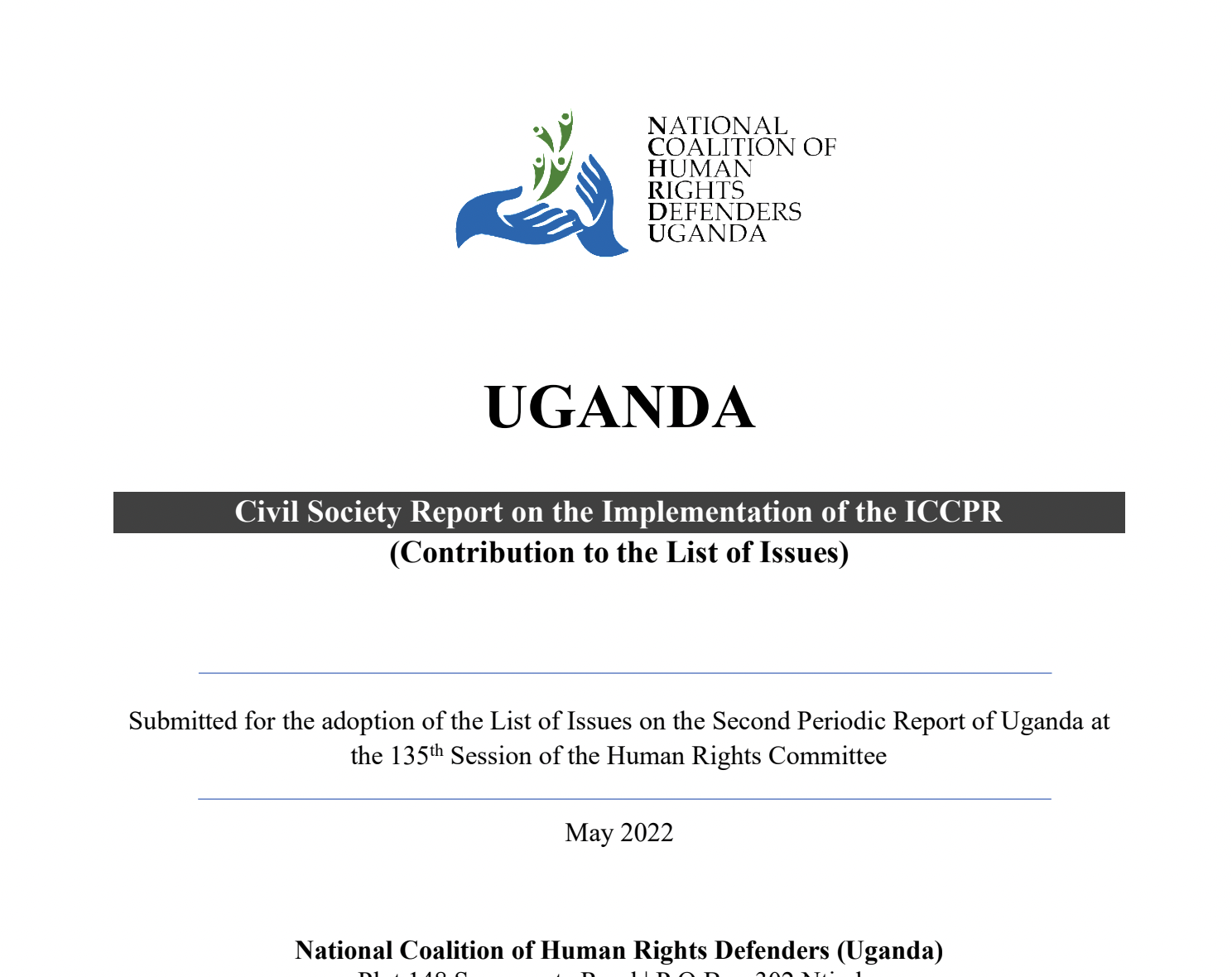 Uganda: La Société civile contribue à l’examen du deuxième rapport périodique du pays